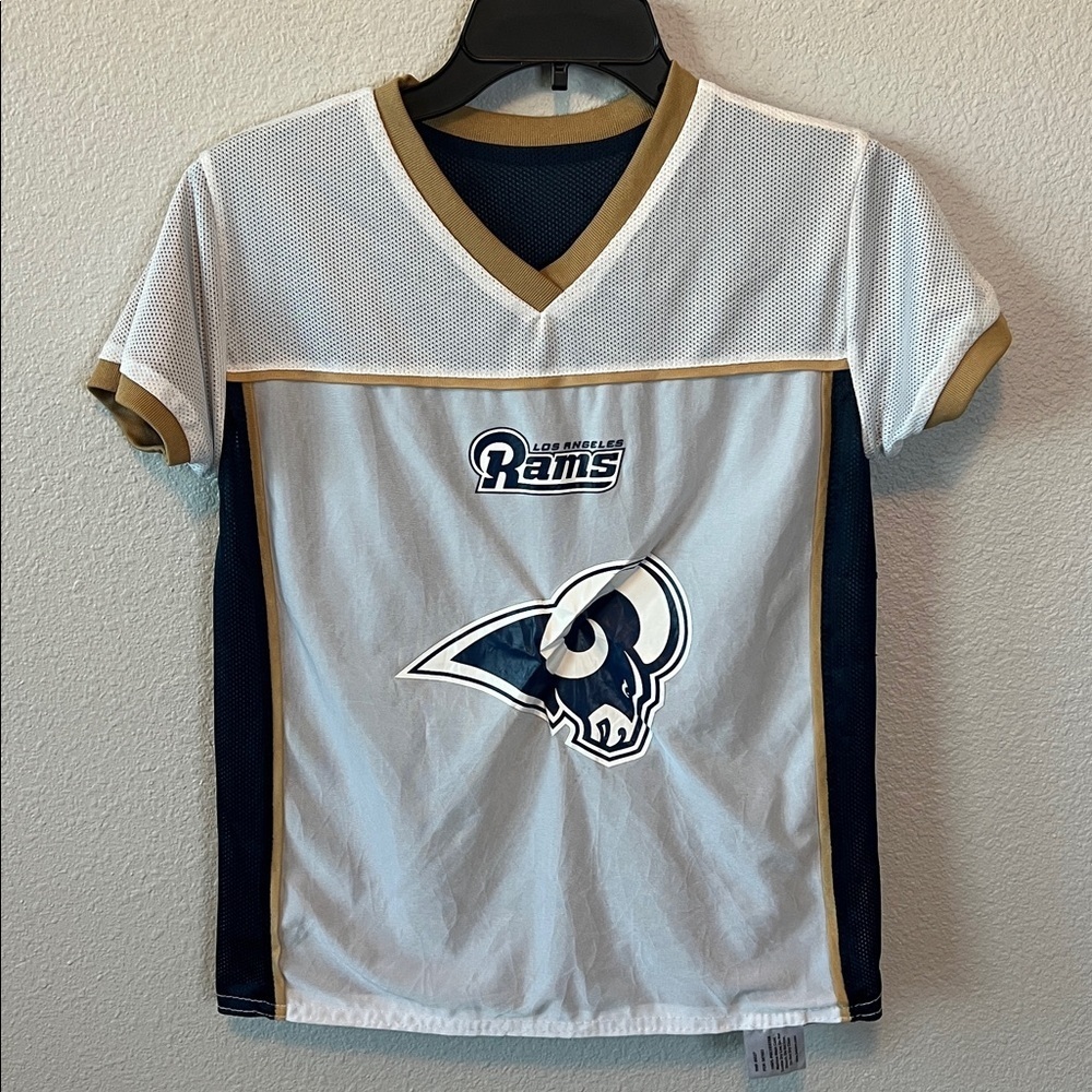 NFL Los Angeles Rams Reversible Flag Football Jersey Size Youth Medium *Flaw